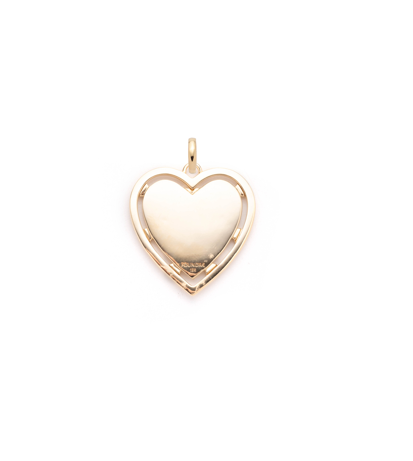 Engravable Large Heart Medallion Pendant with Annex Link - Personalized True Love Gift for Anniversary, Valentine's Day & Romantic Occasions