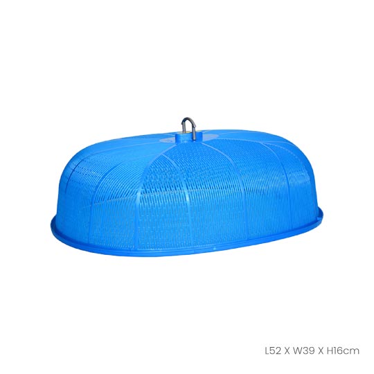 Bartley Oval Food Cover - 43 Inch Large Splatter Guard for Stovetop Cooking, Microwave & Serving Dishes - Durable Kitchen Splash Protector for Frying, Baking & Meal Prep