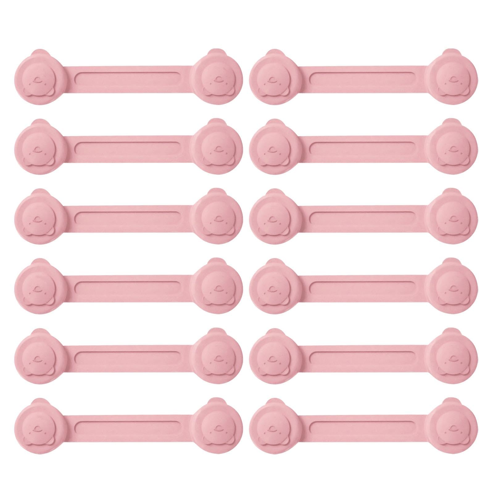360° Rotating Baby Proof Cabinet Locks (12 Pack) - Child Safety Drawer Latches for Kitchen Cabinets, Wardrobes, Shoe Racks & More - Secure Your Home from Curious Toddlers