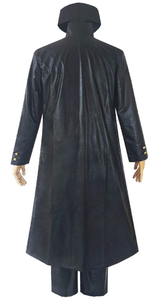 JoJo's Bizarre Adventure Jotaro Kujo Halloween Cosplay Costume - Golden Wind PU Leather Full Set for Men (Size S) | Anime Convention Outfit & Halloween Party Costume