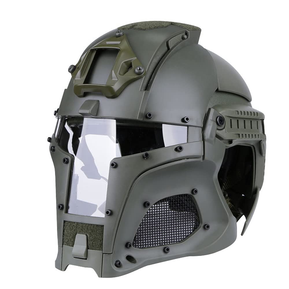 Full Face Airsoft Helmet Mask - Tactical Steel Mesh Paintball Helmet for Wargame & CS Cosplay | Protective Gear for Airsoft, Paintball & Tactical Games