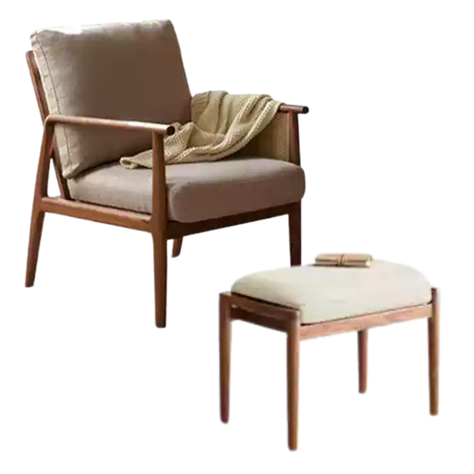25.5x29.9x35.4 inch / 65x76x90xcm + 22.8x14.5x16.5 inch / 58x37x42cm / Rich Dark Walnut color / black walnut chair fabric smoked chestnut brown + pedals