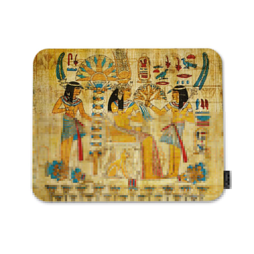 Ancient Egyptian Papyrus Art Mouse Pad - 9.5x7.9 Inch Square Non-Slip Desk Mat for Computer, Laptop & Gaming | Office & Home Workspace Accessory with Unique Wall Art Design | Perfect for Work, Gaming & Decor