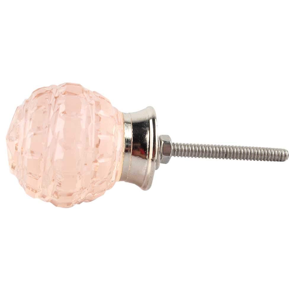 Premium 6-Piece Pink Glass Flower Drawer Knobs for Kitchen Cabinets, Dressers & Furniture - Elegant Decorative Hardware Pulls for Home & Office Use