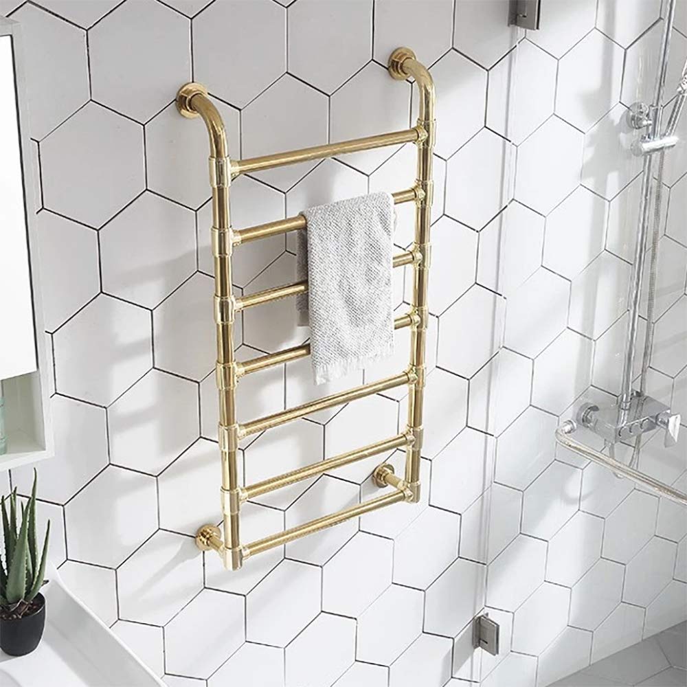 Premium Stainless Steel Electric Towel Warmer - Wall-Mounted Bathroom Heated Towel Rack with Mirror Polish for Fast Drying | Perfect for Spa, Luxury Bathrooms & Cozy Home Use