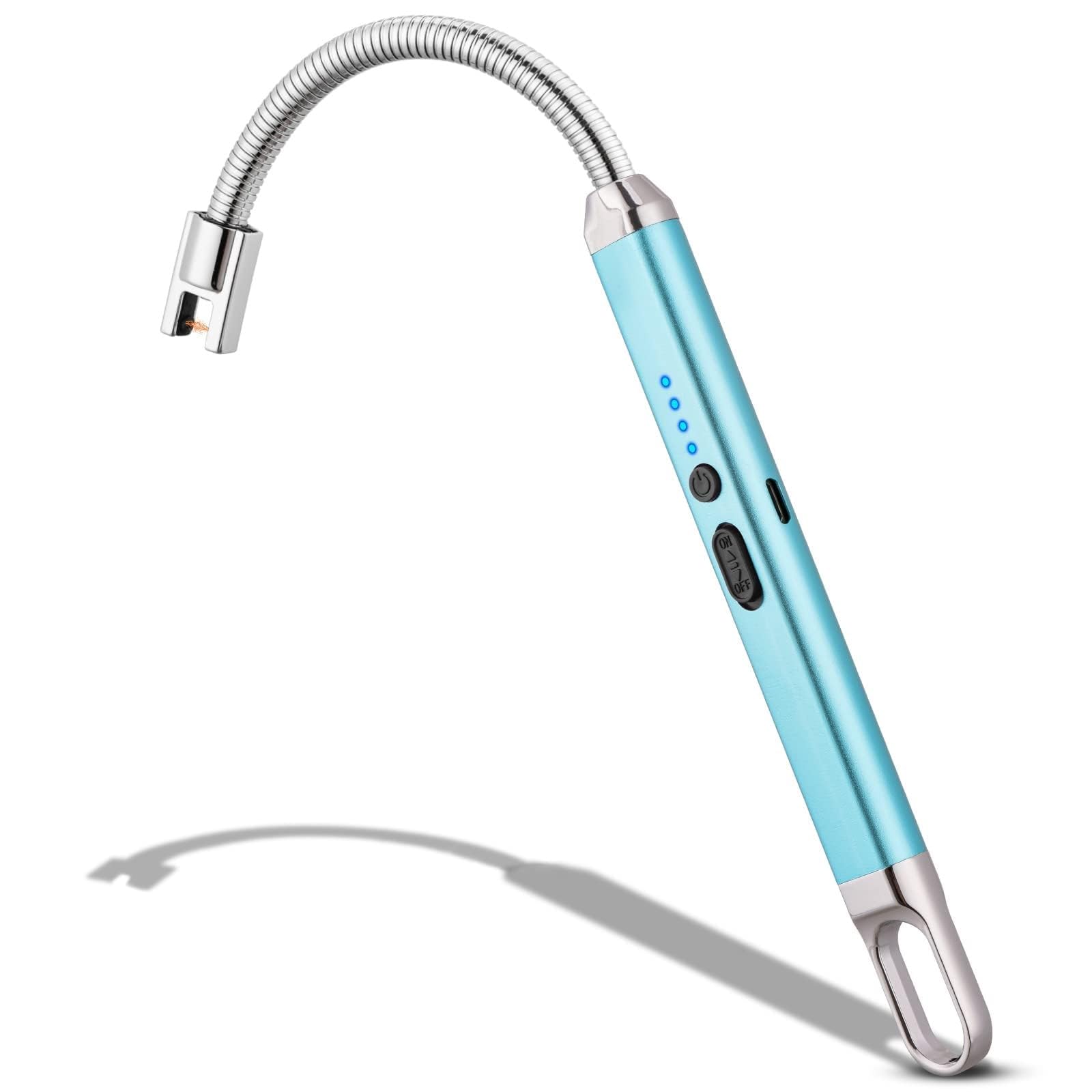 Rechargeable USB Arc Lighter - Windproof Electric Lighter for Candles, Camping, BBQ, Cigars & Outdoor Activities | Portable & Flameless Design (Gold) - Perfect for Home Use, Travel & Emergency Kits