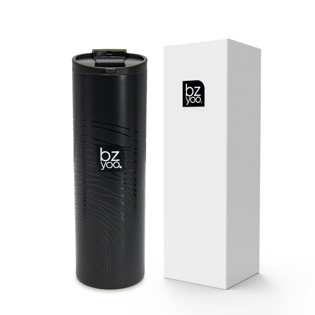 Premium Stainless Steel Vacuum Insulated Tumbler - 20oz Double Wall Thermal Coffee Mug, Leak Proof Travel Cup for Hot & Cold Drinks - Perfect for Office, Gym, Hiking & Outdoor Activities - Organica Black