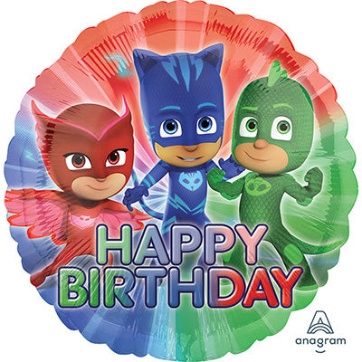 45cm HX PJ Masks Happy Birthday Balloon - Perfect for Kids Birthday Parties, Themed Decorations & Superhero Celebrations