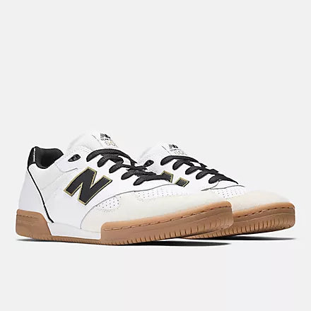 New Balance Numeric Tom Knox 600 Skateboarding Shoes - White/Black/Gold - High-Performance Skate Shoes for Street & Park Riding