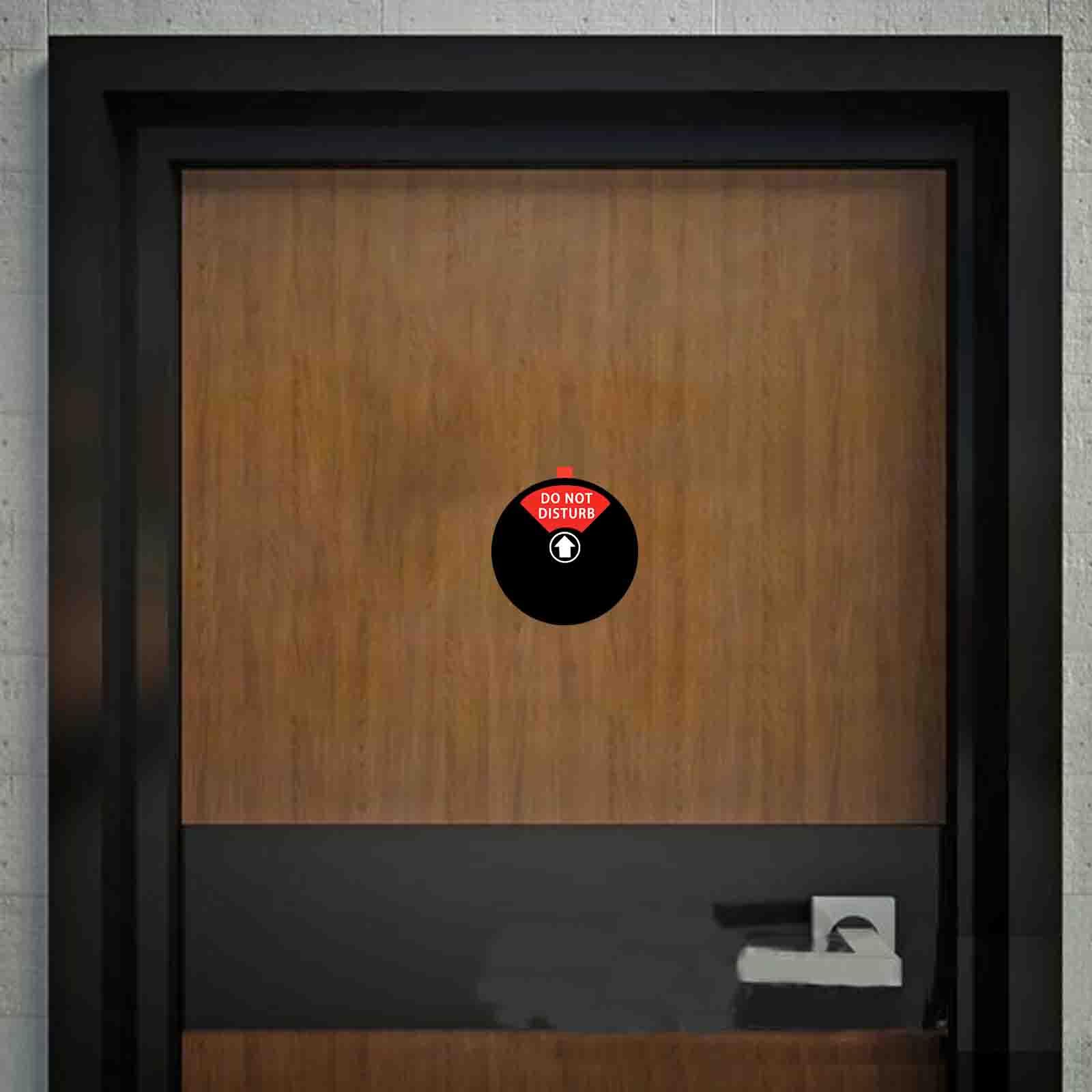 Privacy Door Sign - Do Not Disturb, Please Knock, Out of Office, In a Meeting - 5 Inch Black Office Door Hanger for Workplace, Home Office & Conference Rooms - Perfect for Professional Spaces & Remote Work