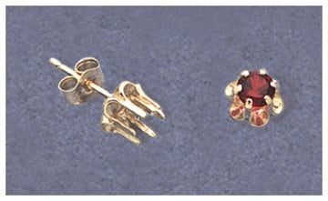 Solid Sterling Silver or 14kt Gold Round Buttercup Earrings Set (2 Pieces) - 2mm & 5.5mm Stud Settings for Women - Perfect for Everyday Wear, Gift Giving & Special Occasions