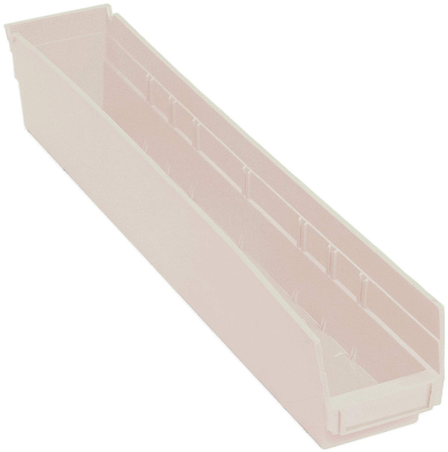 10-Pack Plastic Shelf Bin Storage Containers - 23-5/8