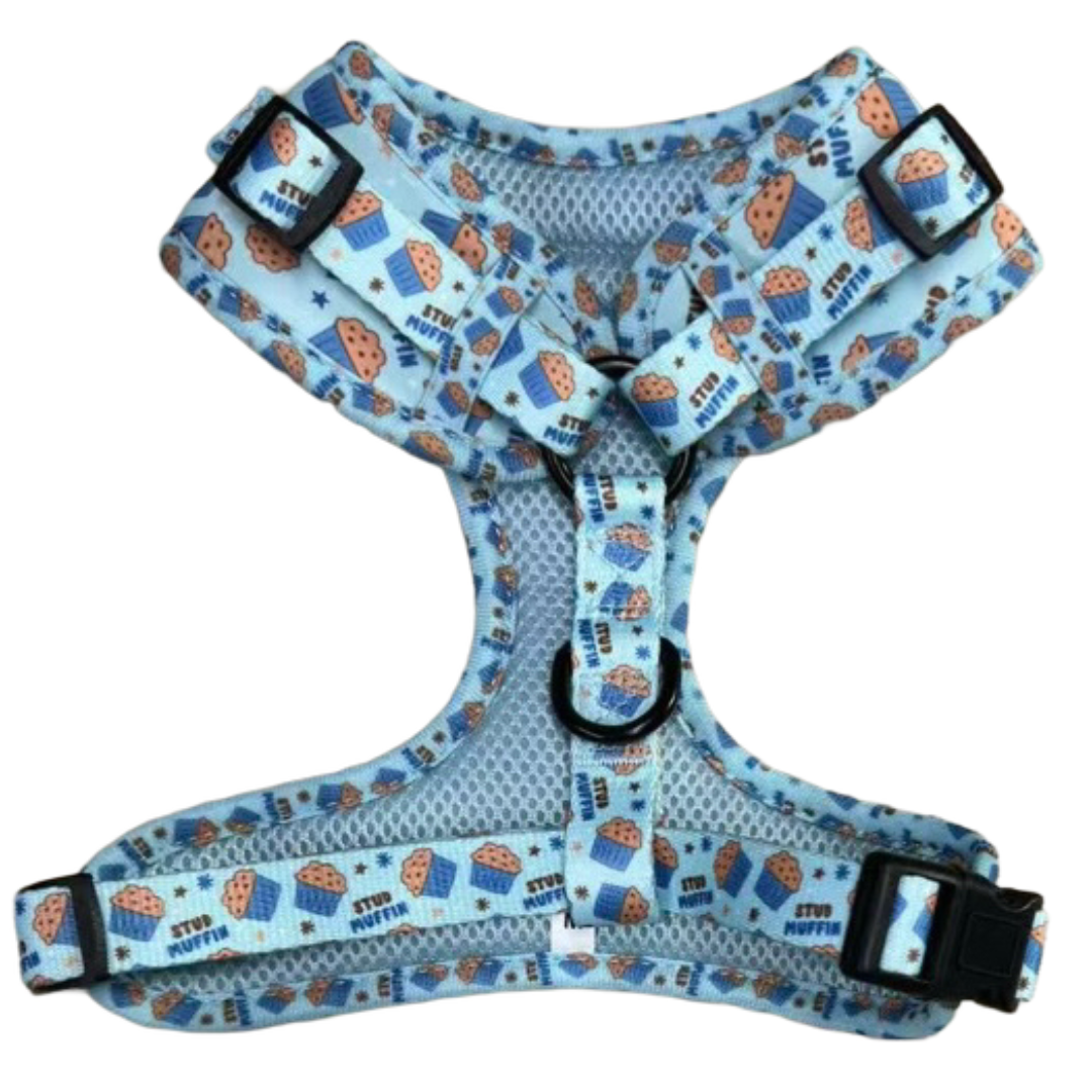Stud Muffin Adjustable Dog Harness - Reflective Pet Vest for Small Medium Large Dogs - Perfect for Walking, Running & Outdoor Adventures