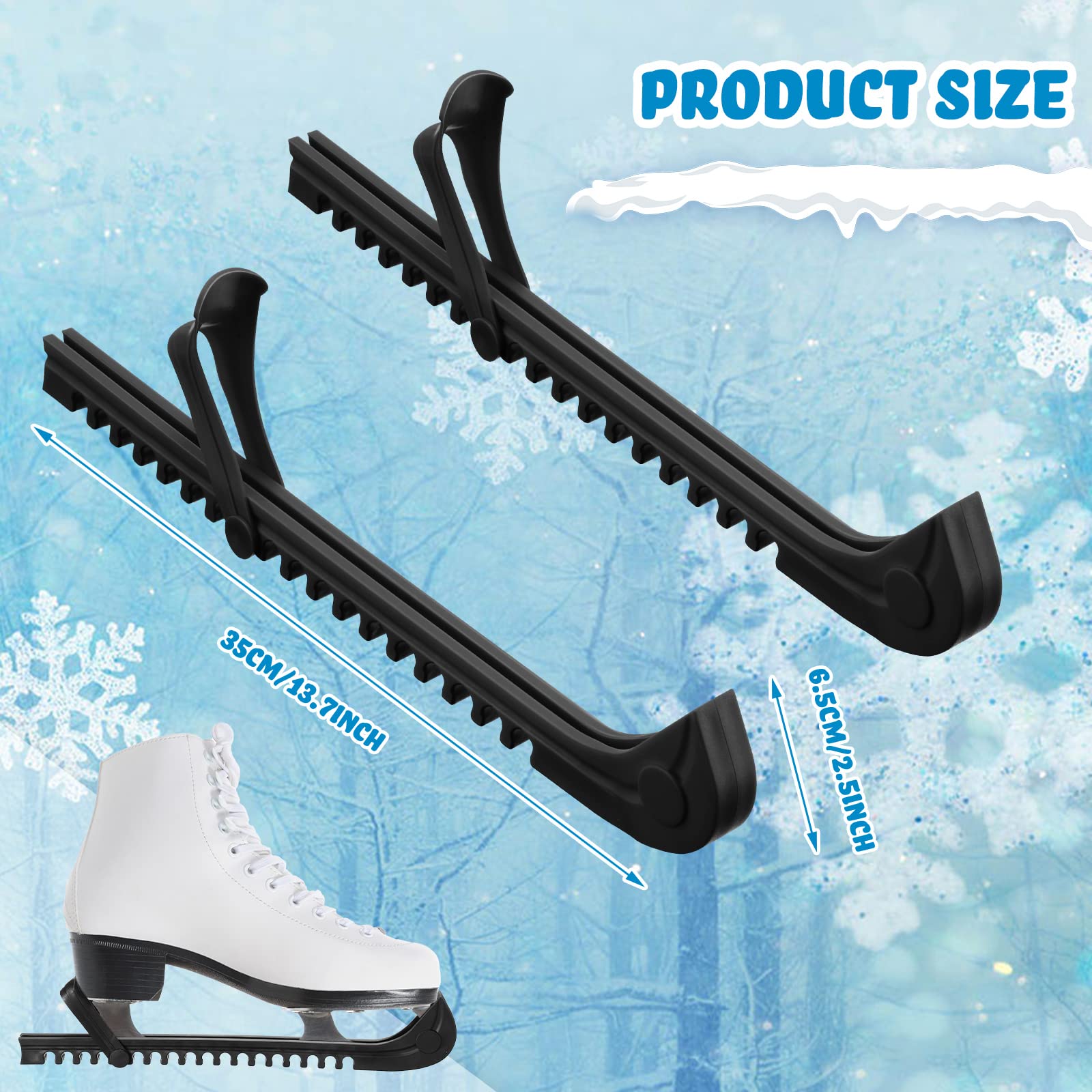 Yilloog 6-Pack Adjustable Hockey Skate Blade Covers - Ice Skate Protectors for Kids & Adults - Perfect for Indoor/Outdoor Use & Skate Protection