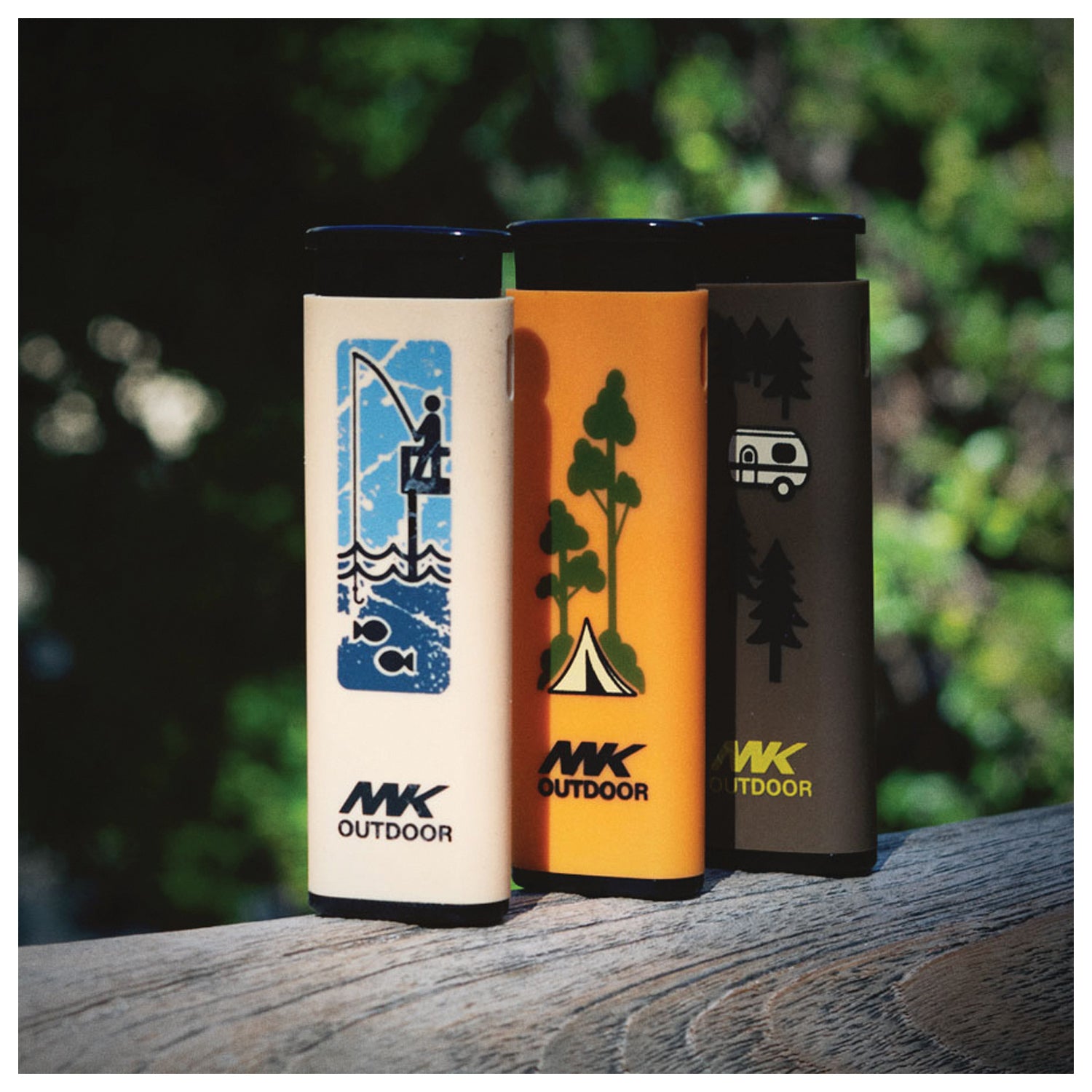 MK Lighter Alpine Explore 4-Pack - Windproof & Waterproof Outdoor Lighters for Camping, Hiking, Backpacking & Emergency Survival Kits