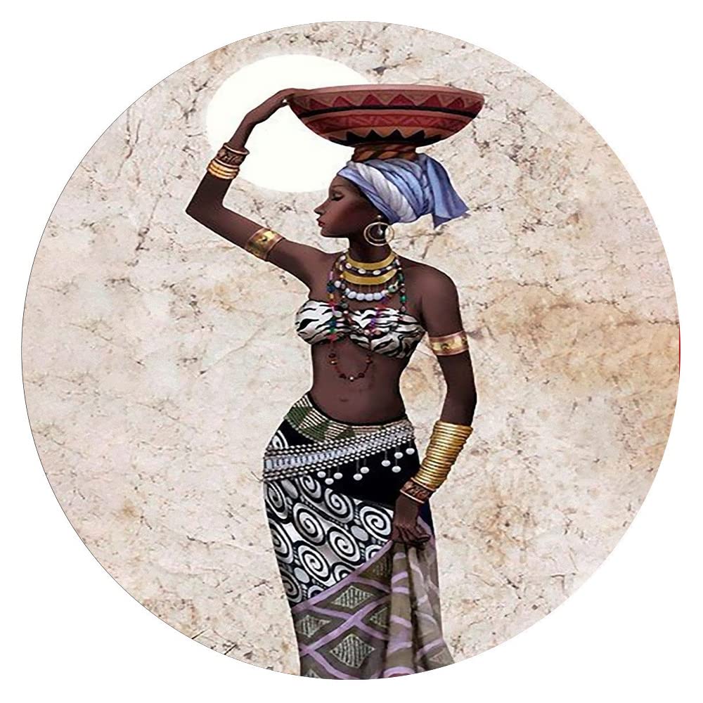 500-Piece Circular Wooden Puzzle - African Indigenous Ethnic Art - Stress Relief & Educational Toy for Adults, Valentine's Day & Anniversary Gift - Perfect for Home Decor, Family Game Nights & Mindfulness Activities