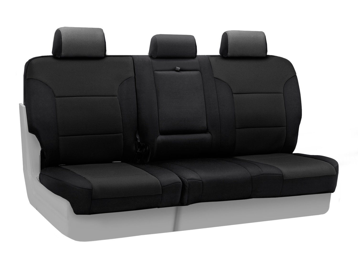Coverking Custom Fit Rear 60/40 Bench Seat Cover for Toyota Tundra (2007-2021) - Neosupreme Solid Black - Durable Protection for Pets, Kids & Spills - Perfect for Work Trucks, Camping & Daily Commutes