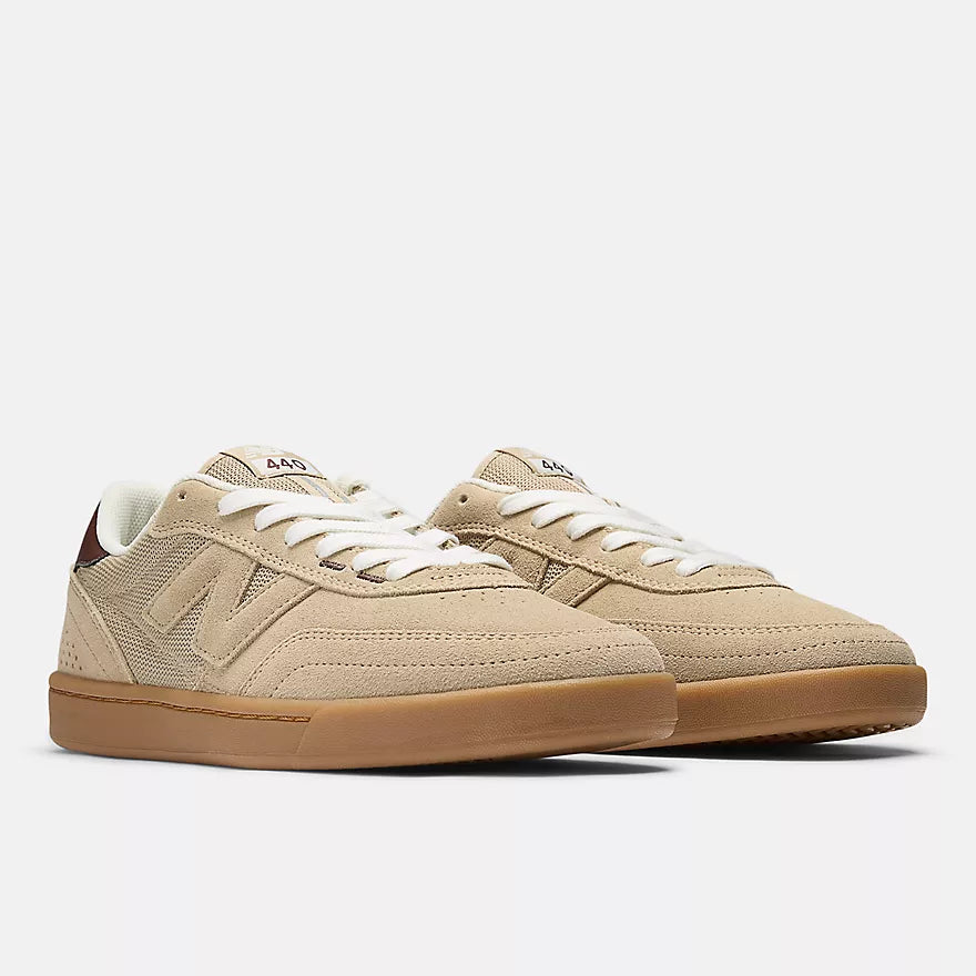 New Balance Numeric 440 V2 Wide Width Skateboarding Shoes for Men - Tan/Gum Color - Comfortable & Durable for Street Skating & Casual Wear