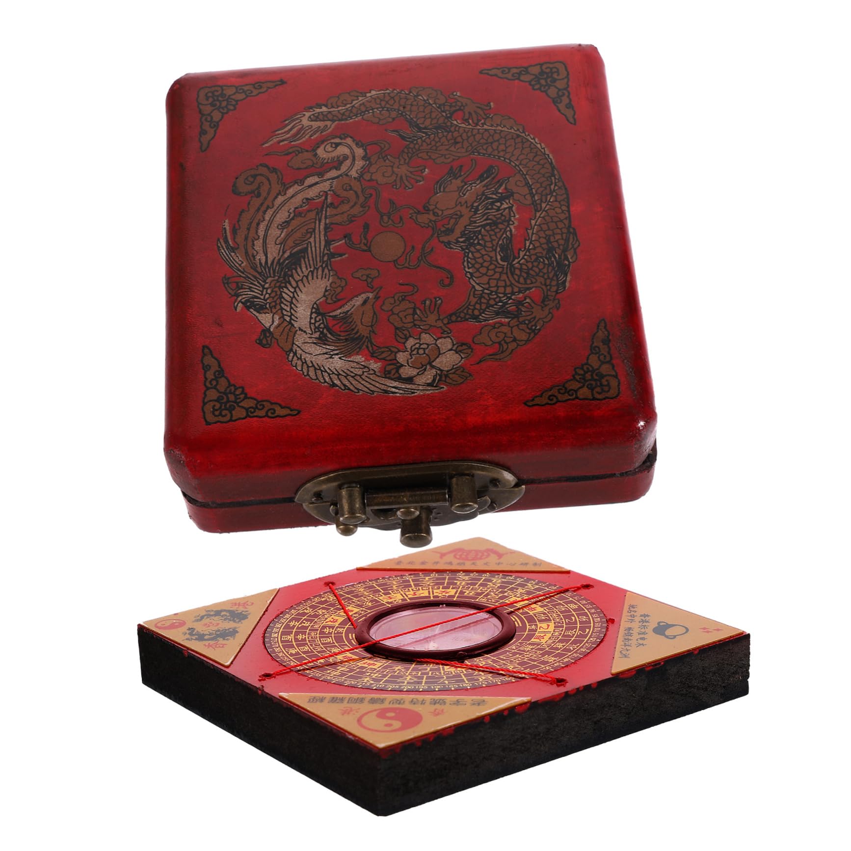 ARTIBETTER Feng Shui Compass - Vintage Bakelite Luo Pan for Home Decoration, Chinese Front Door Ornament, Wealth God Symbol | Perfect for Feng Shui Practice, House Blessing & Traditional Chinese Decor