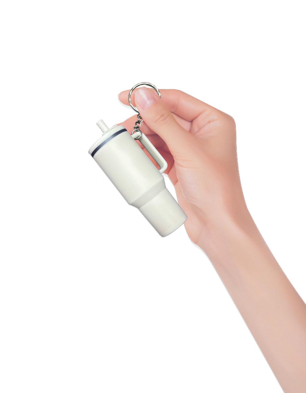 Stylish Stanley Cup Keychain - Cute Cup Accessories for Women, Handbag & Purse Charm in White - Perfect for Stanley Tumbler, Water Bottle & Everyday Carry