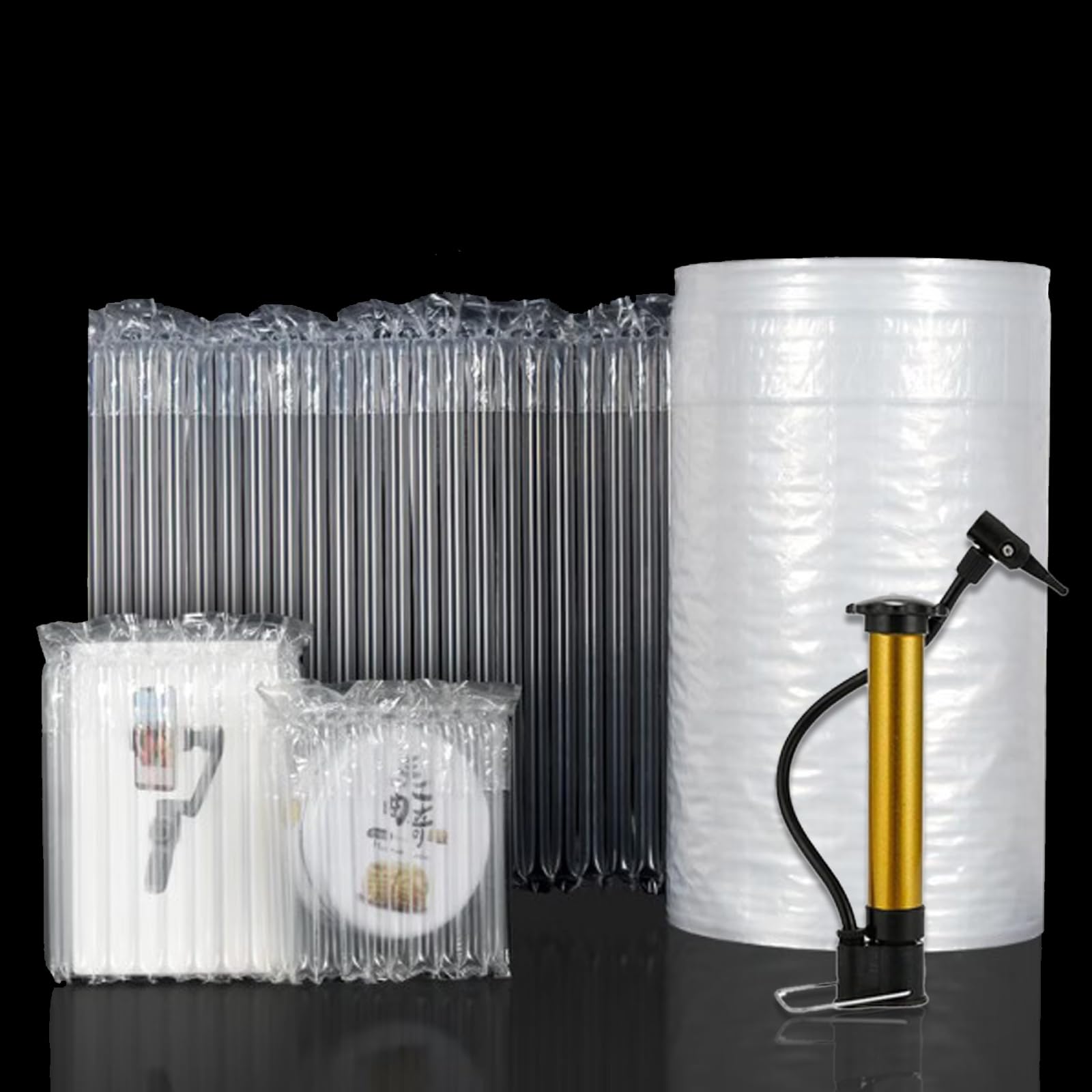 6 inch x 164ft Inflatable Bubble Wrap - Air Pillows for Shipping, Packaging & Moving | Protective Cushioning for Fragile Items, Electronics & Furniture | Eco-Friendly Packing Solution for Home & Business