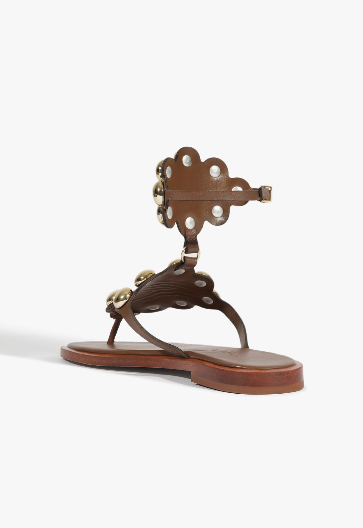 Mist Brown Leather Flat Sandals for Women - Comfortable Casual Summer Shoes for Beach, Walking & Vacation