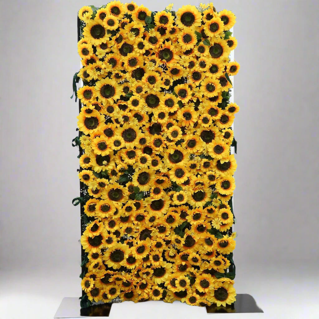 Premium Sunflower Wall Roll Up Backdrop 8ft x 4ft - High Quality Photography Background for Parties, Weddings, and Events - Durable & Easy to Use
