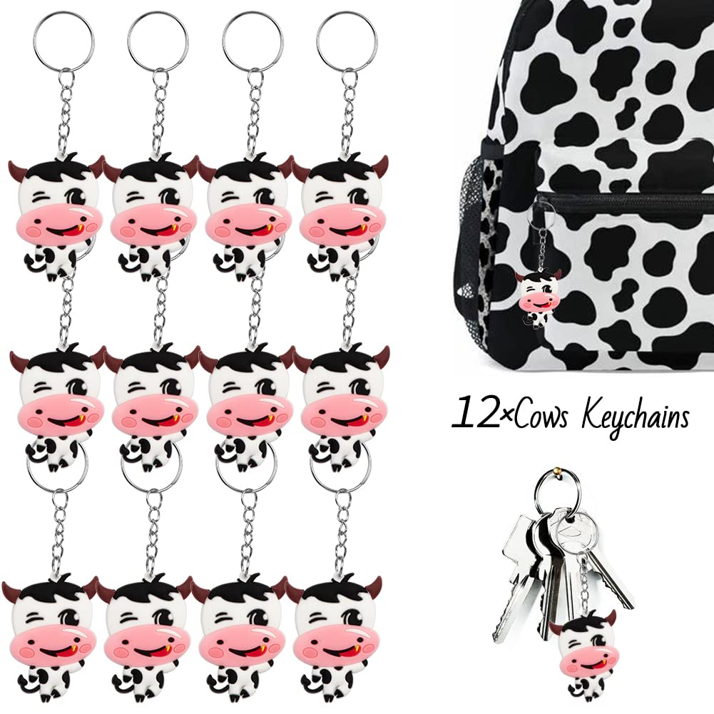 Fozi Cozi 134PCS Farm Animal Party Favors Set for Kids Ages 4-8 - Cow Themed Birthday Party Supplies & Baby Shower Goodie Bag Fillers with Keychains, Stickers, Necklaces | Perfect for Farm Birthday Parties, Classroom Rewards & Party Favors