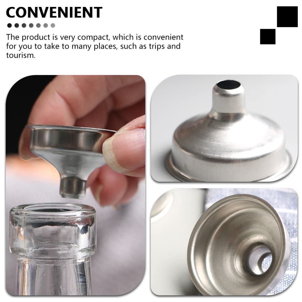 10-Pack Mini Funnels for Liquids & Oils - Multi-Purpose Small Kitchen Funnel Set for Cooking, Baking, DIY & Crafts - Durable Plastic Liquid Dispensing Funnels for Easy Transfer & Pouring