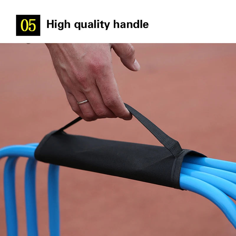 Agility Training Equipment Set - Soccer Hurdles, Football Storage Carrier & Cloth Wrapper for Sports Practice | Perfect for Football Drills, Soccer Training & Field Exercises