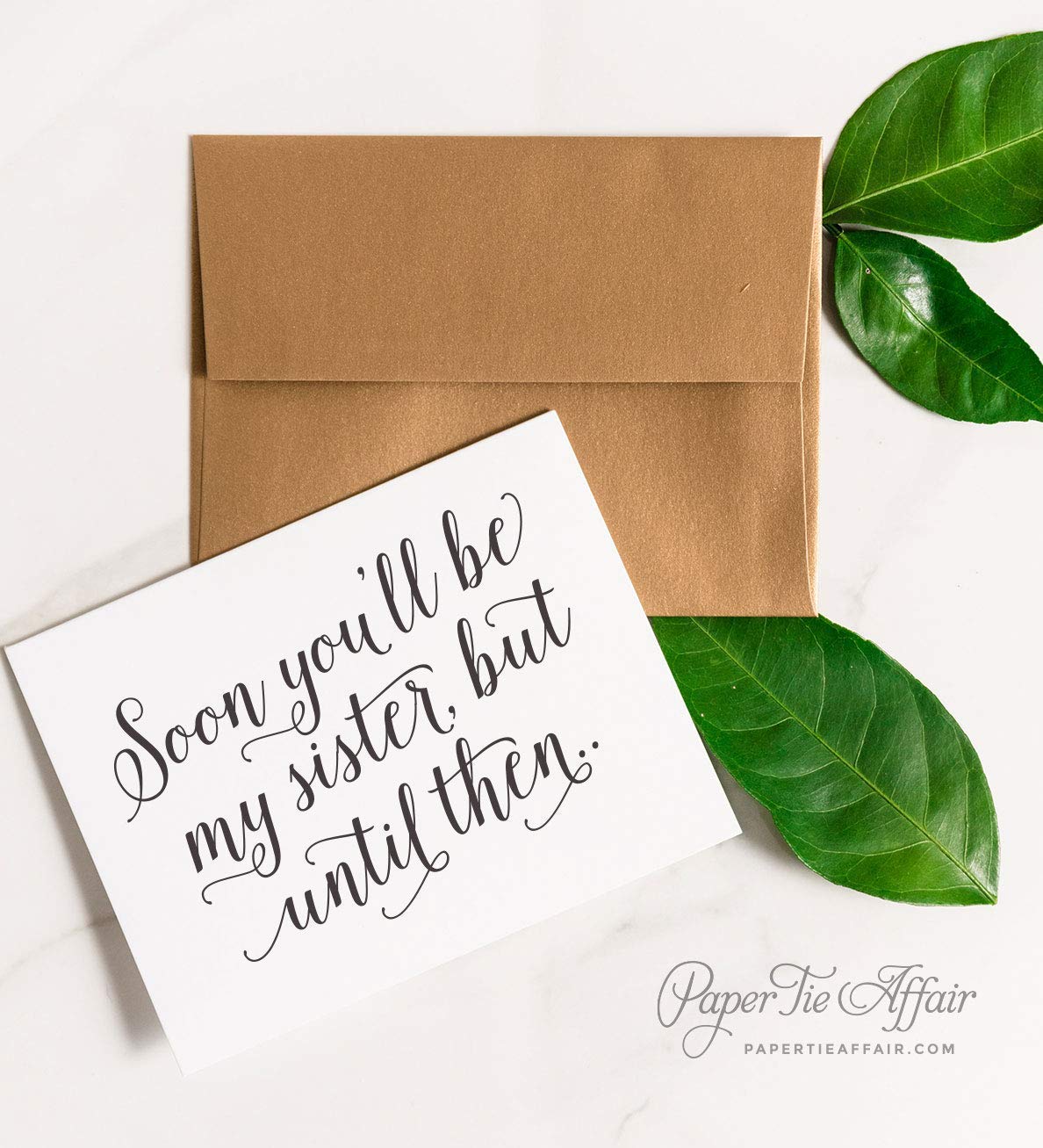 Customizable Bridesmaid Proposal Card for Sister-in-Law - 'Soon You'll Be My Sister' Wedding Invitation - Choose Envelope Color & Quantity - Perfect for Bridal Party, Wedding Proposals & Sister-in-Law Gifts