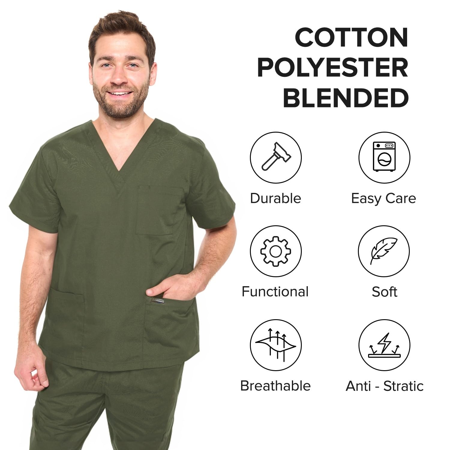 Dagacci Medical Scrubs for Women & Men - Comfortable & Durable Scrubs Shirts & Tops for Nurses, Doctors & Healthcare Professionals - Perfect for Hospitals, Clinics & Medical Workplaces