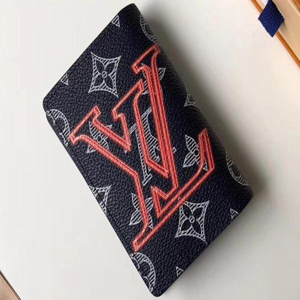 LV Monogram Upside Down Canvas Pocket Organizer Wallet - Slim Card Holder for Men - Perfect for Business, Travel & Everyday Use