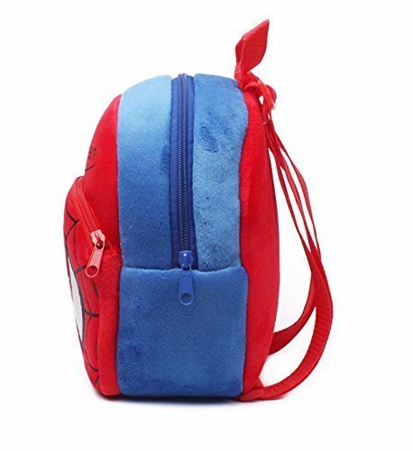 Black Hill Kids School Backpack for Boys & Girls Ages 3-5 | 11L Cartoon Spider-Man Soft Toy Backpack Gift | Durable Lightweight Bookbag for Preschool, Kindergarten & Travel (Red)