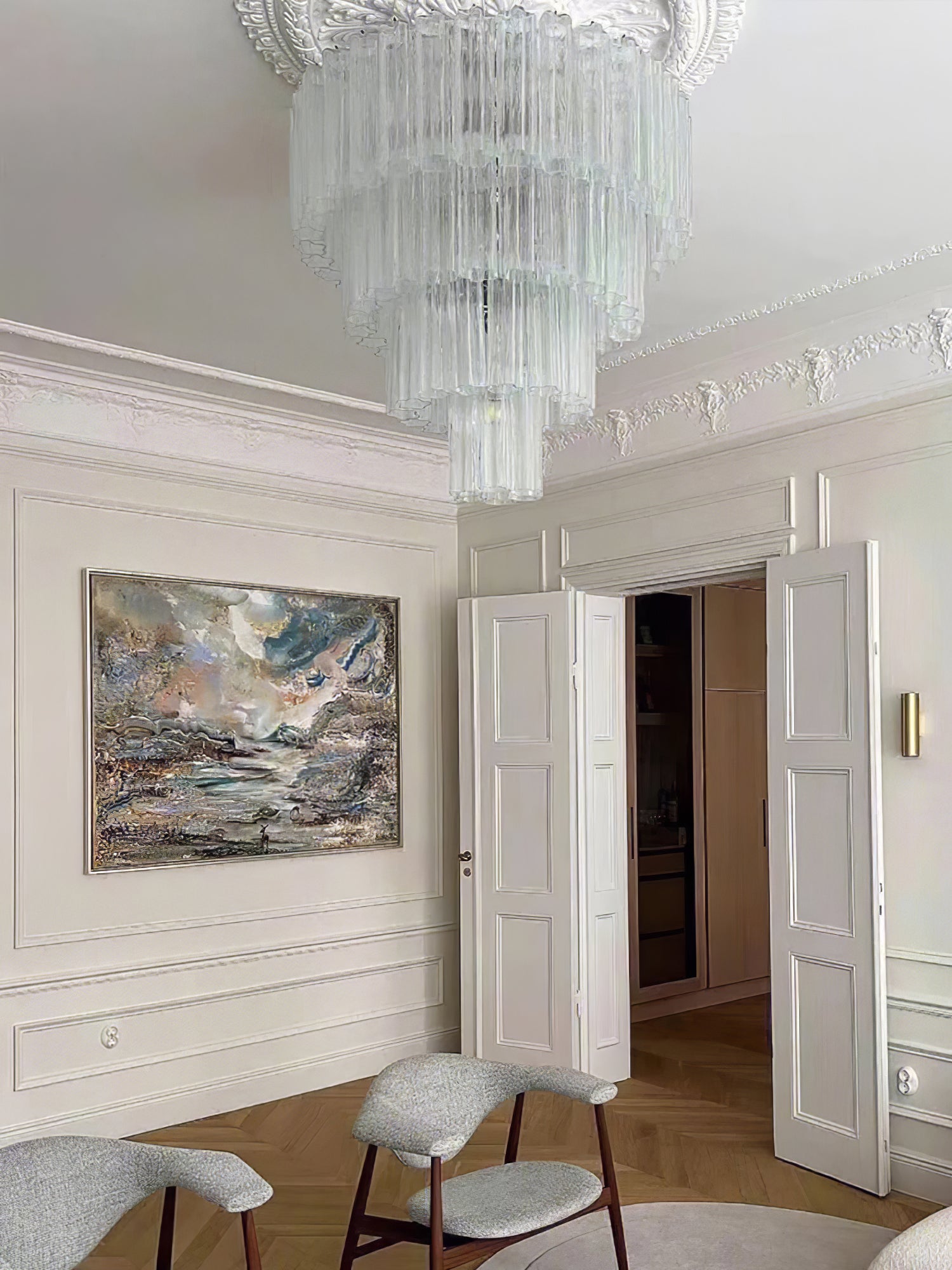 Addis Chandelier - Modern Crystal Ceiling Light Fixture for Dining Room, Living Room & Bedroom | Elegant Lighting Decor for Home & Office