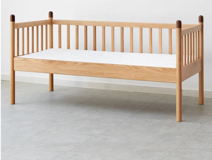 Premium Solid Oak Wood Toddler Bed – Sturdy & Safe for Kids | Perfect for Nursery, Bedroom & Daycare Use