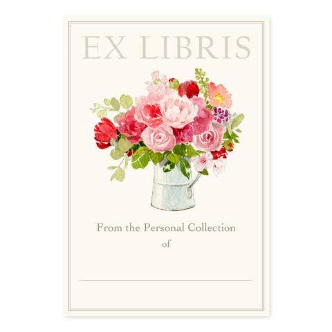 Cheerful Flowers Bookplates - Personalized Name Labels for Books, Journals & Gifts - Perfect for School, Library & Home Organization