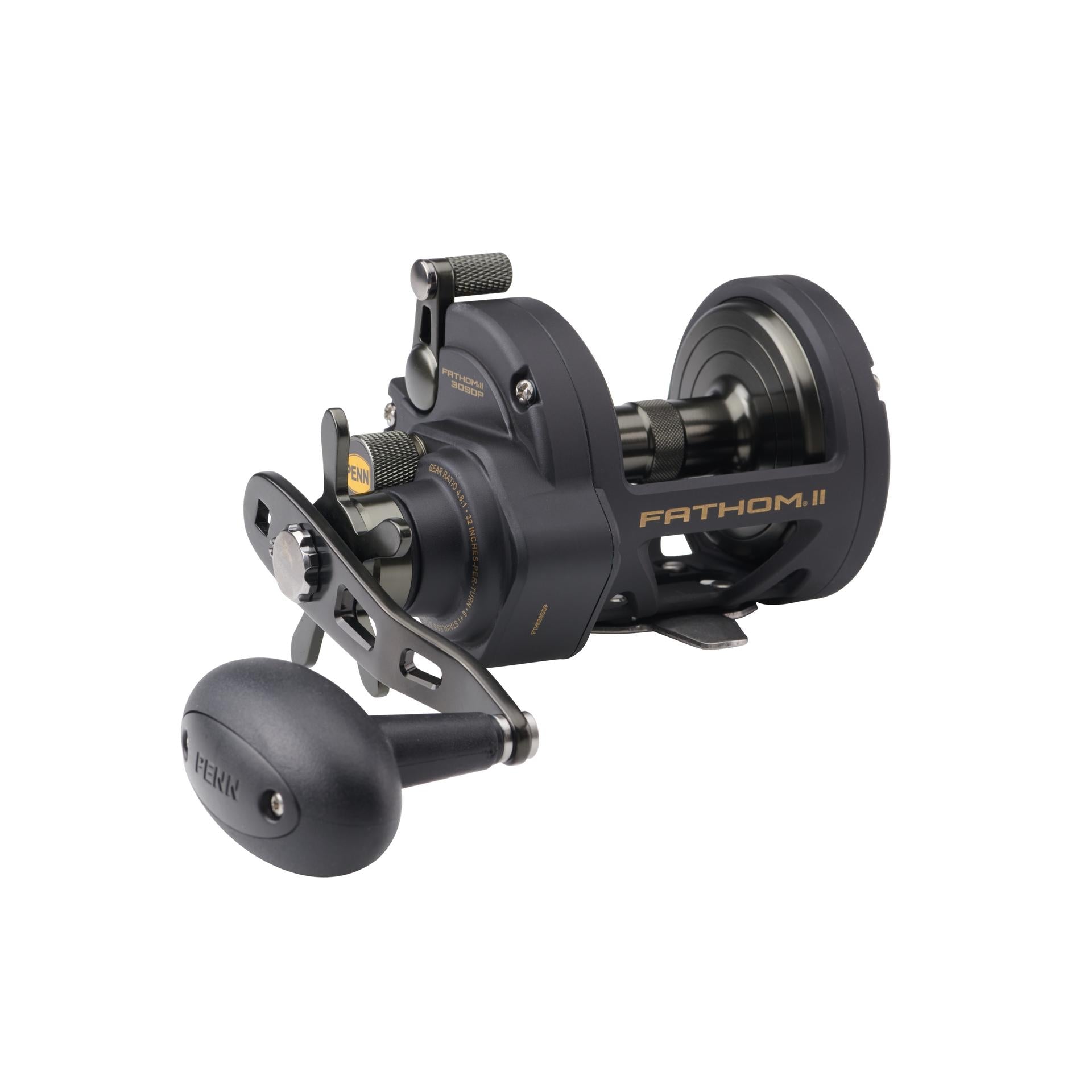 PENN Fathom™ II Star Drag Conventional Fishing Reel - Saltwater & Freshwater Fishing Gear for Offshore, Surf, and Boat Anglers