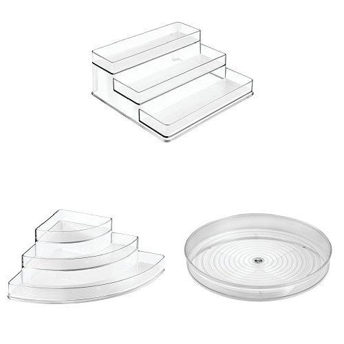 InterDesign Linus Kitchen Organization Bundle - Premium Storage Solutions for Pantry, Cabinets, and Countertops - Perfect for Small Spaces and Home Organization