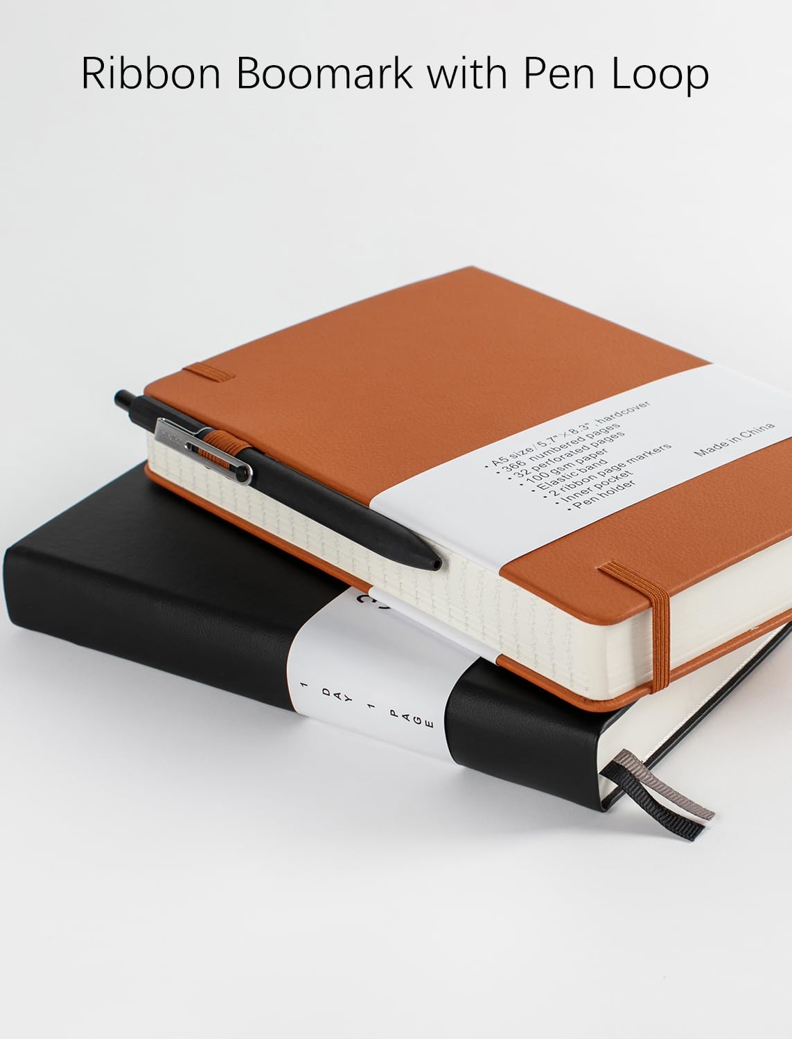 Premium A5 College Ruled Notebook - 366 Numbered Pages, 100GSM Thick Lined Paper, Hardcover Leather Journal for Writing | Perfect for School Note Taking, Office Work, Creative Journaling & Daily Planning | 5.7