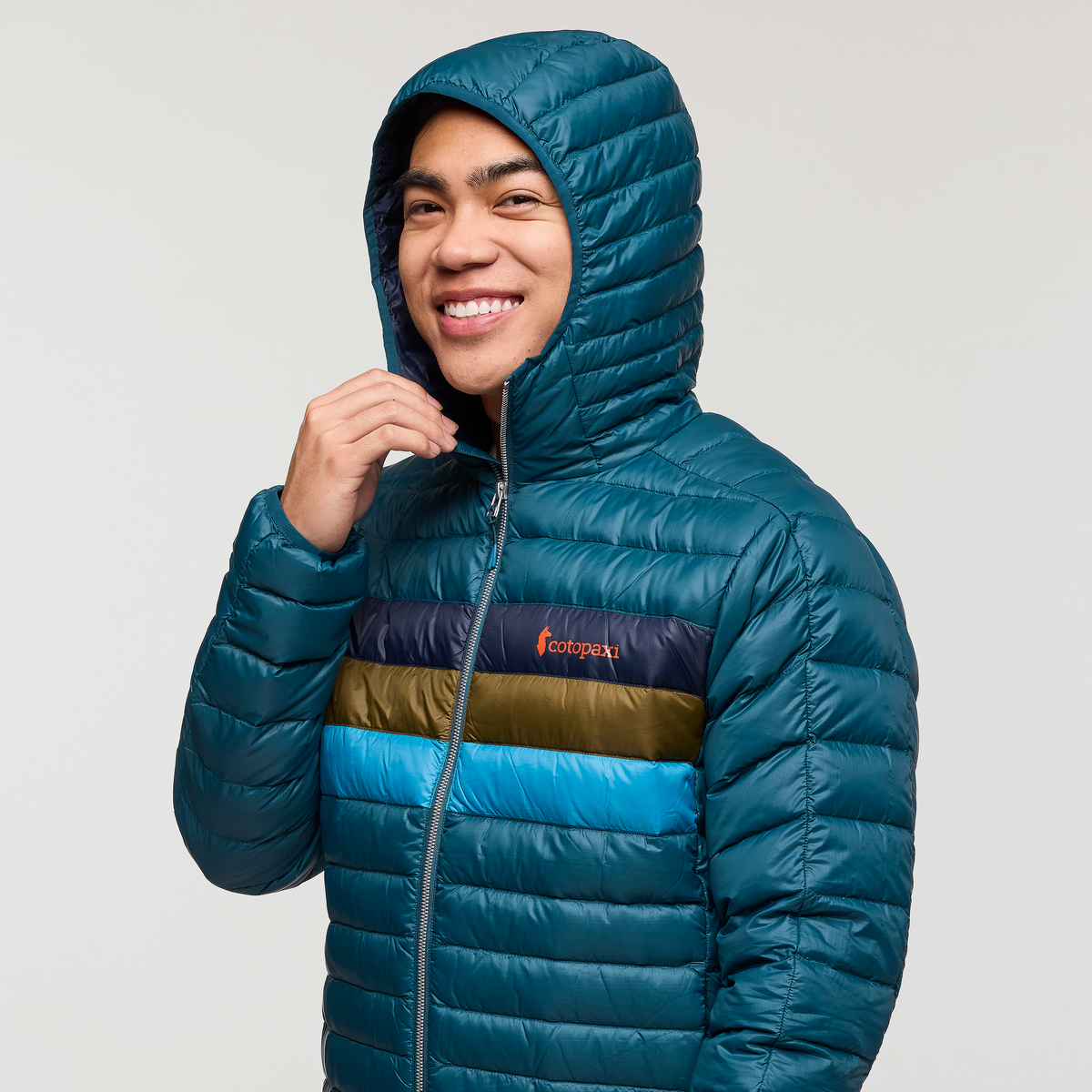 Cotopaxi Fuego Down Hooded Jacket for Men - Lightweight Water-Resistant Winter Coat with Adjustable Hood - Perfect for Hiking, Camping & Outdoor Adventures