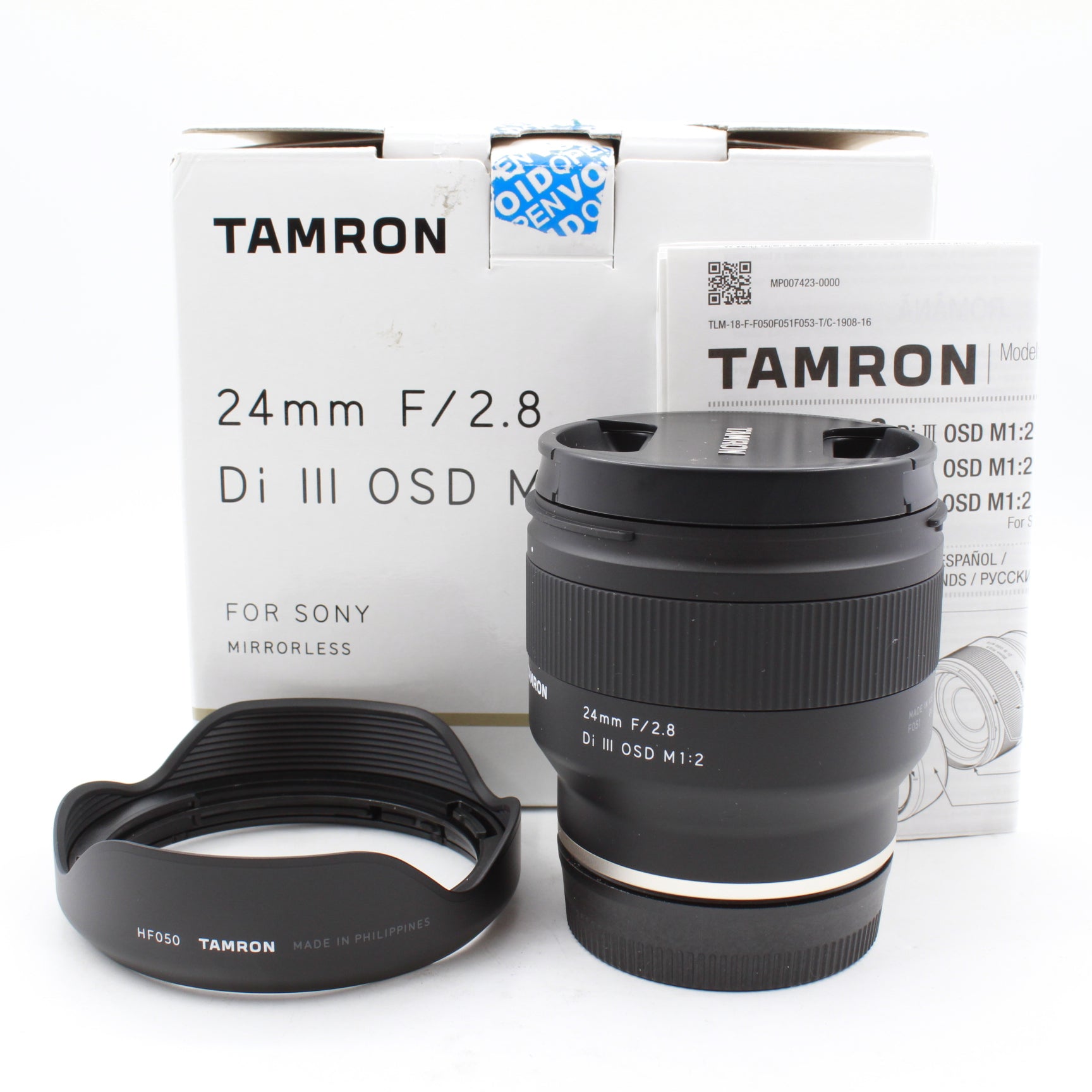 Tamron 24mm f/2.8 Di III OSD M 1:2 Lens for Sony E Mirrorless Cameras - Like New Open Box - Wide Angle Prime Lens for Portraits, Landscapes & Low Light Photography