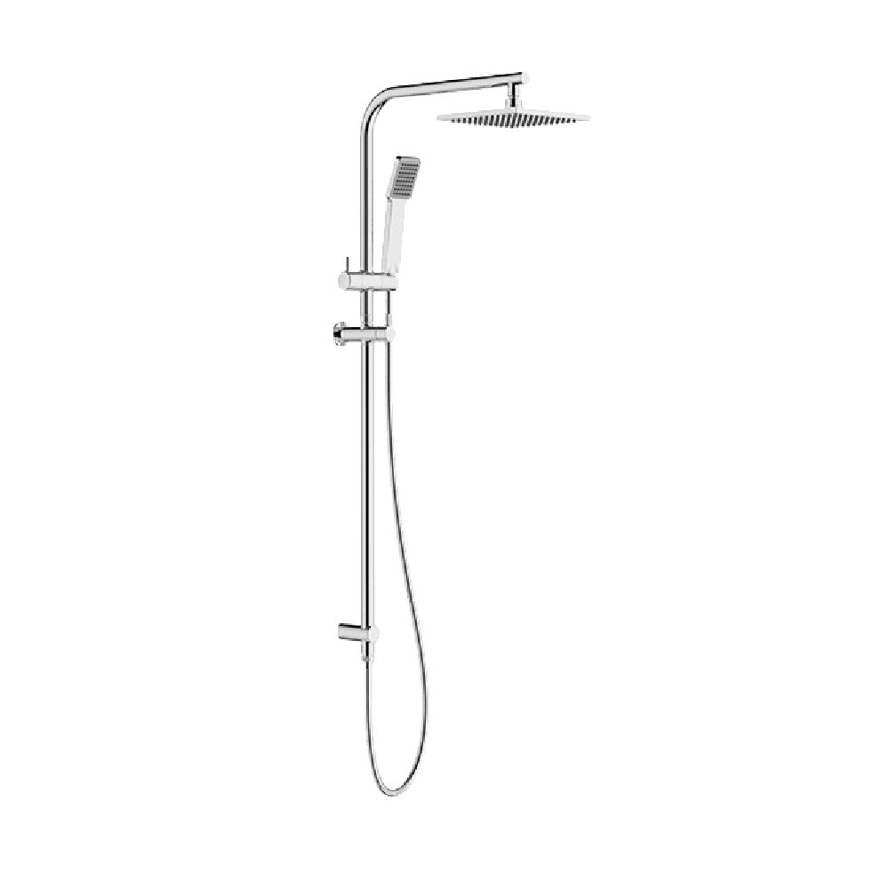 Abey Gareth Ashton Square Chrome Overhead Shower and Handshower Combo - RHB08 for Modern Bathroom Luxury & Spa Experience