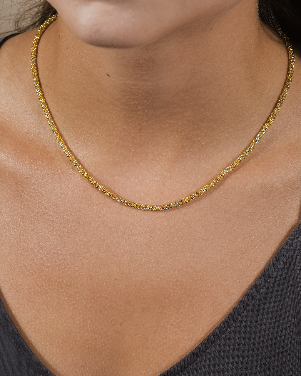 Moira Chain Necklace for Women - Elegant Gold Plated Layering Necklace Jewelry Gift for Her - Perfect for Parties, Weddings & Everyday Wear