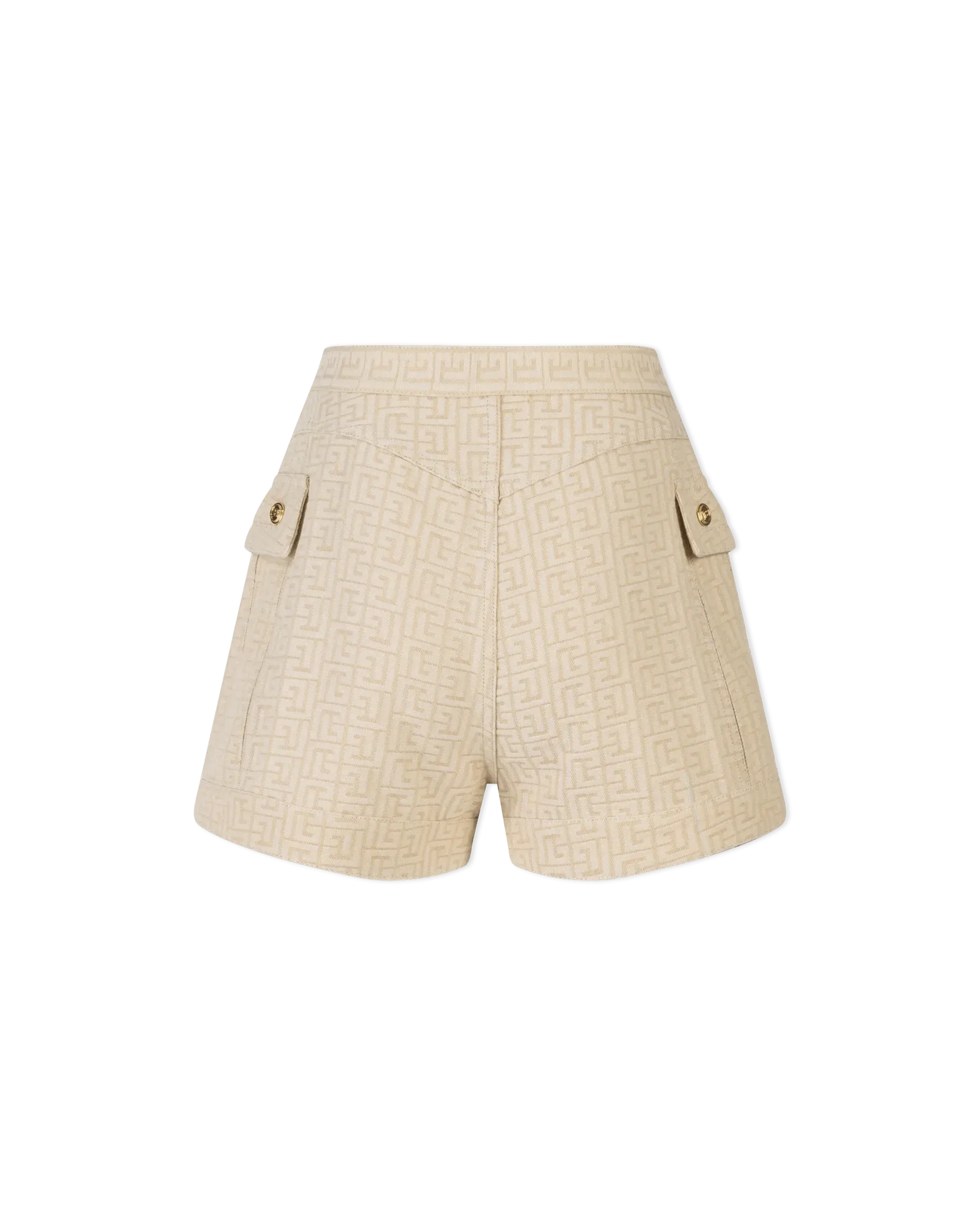 Stylish Monogram Jacquard 6-Button Shorts for Men - Perfect for Summer Outfits, Beach Vacations & Casual Wear