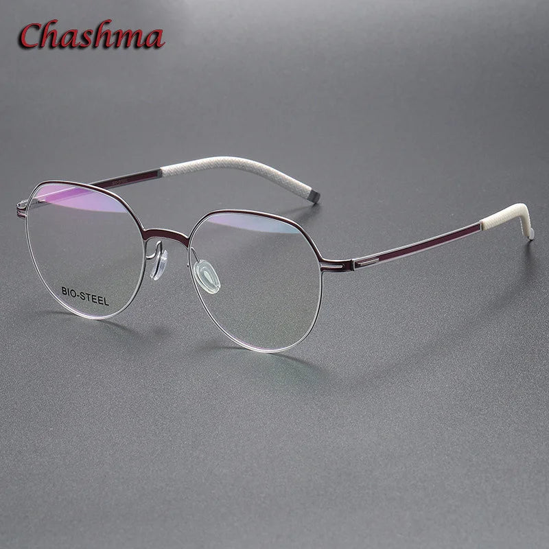 Unisex Titanium Full Rim Round Flat Top Eyeglasses TR90 - Lightweight & Durable Frame for Men & Women - Perfect for Reading, Work & Daily Wear