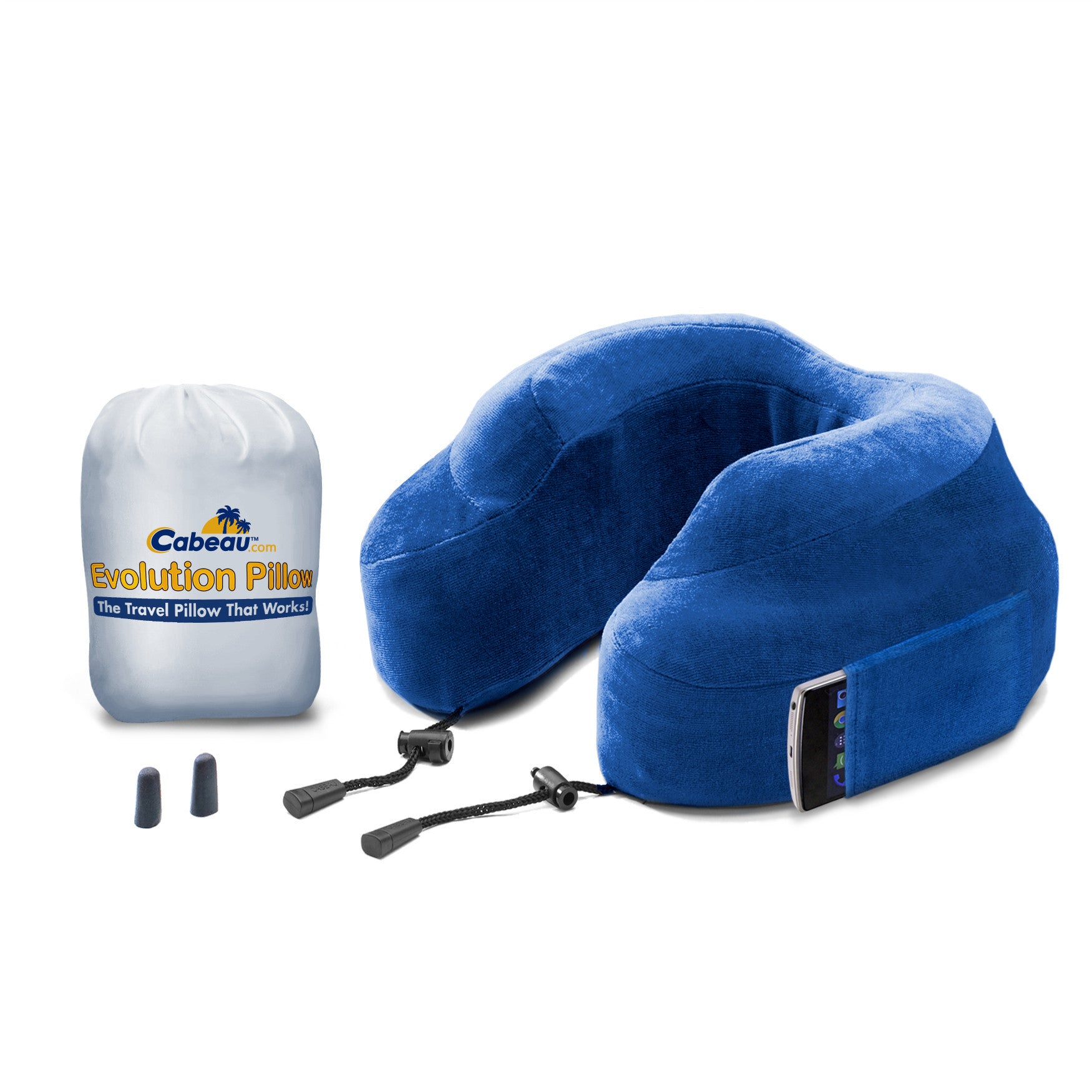 Cabeau Evolution Memory Foam Travel Pillow - Neck Support for Airplane, Car & Home Use - Comfortable & Portable for Long Flights, Road Trips & Relaxation