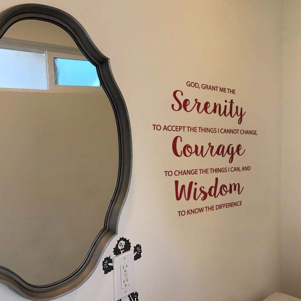 Serenity Prayer Wall Decal - Removable Bible Verse Sticker for Home Decor | Bedroom & Nursery Wall Art
