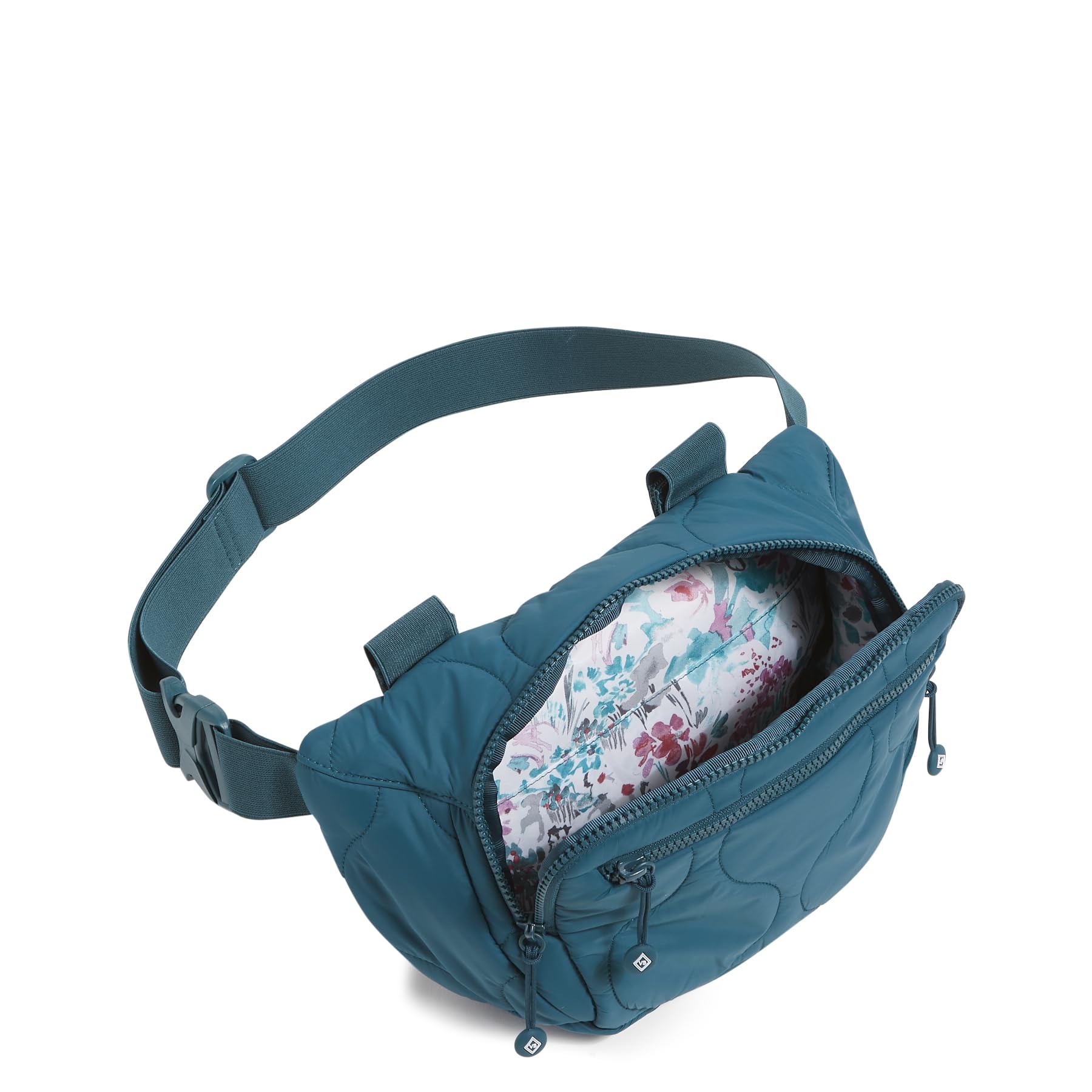 Vera Bradley Women's Lightweight Crossbody Sling Bag - Adjustable Belt Bag for Travel, Running & Daily Use | Peacock Feather Print | One Size Fits All | Perfect for Gym, Shopping & Outdoor Activities
