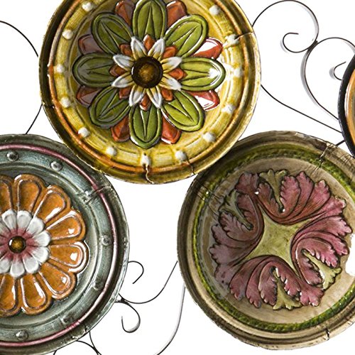 Hand-Painted Italian Metal Wall Sculpture - Glazed Finish for Home & Office Decor | Perfect for Living Room, Bedroom, or Entryway